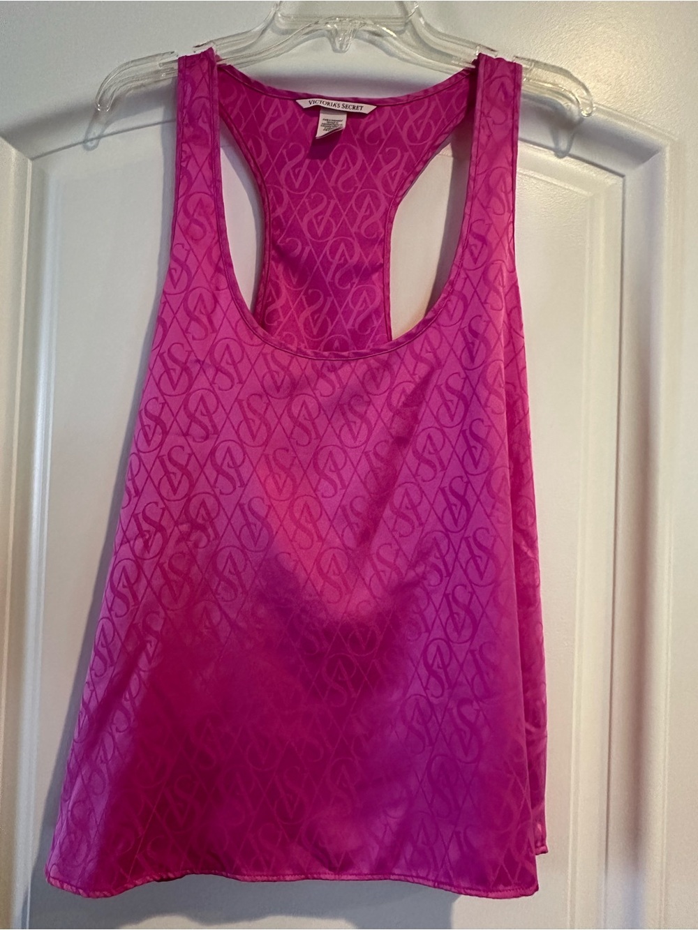 Victoria's Secret Pink Racerback Sleep - Lounge Tank Top Bright Pink Size Medium